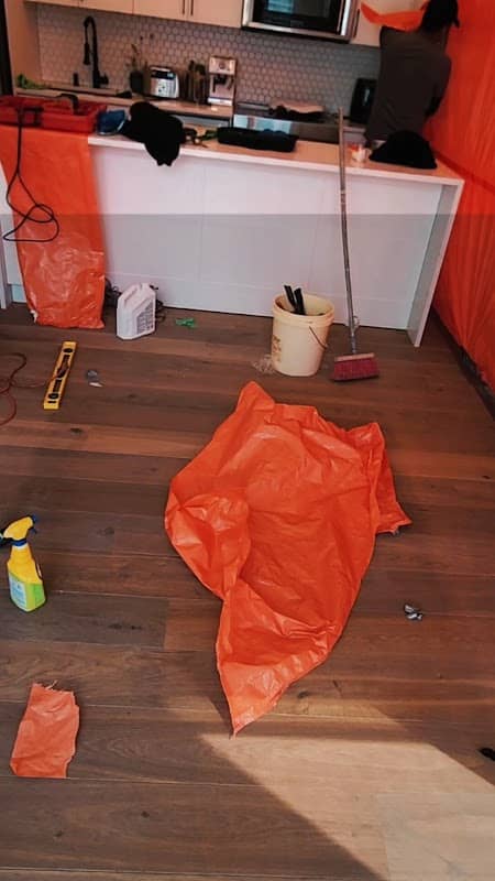 Water Damage Restoration work photographed by Ultimate Mold Crew - Mold Removal Toronto
